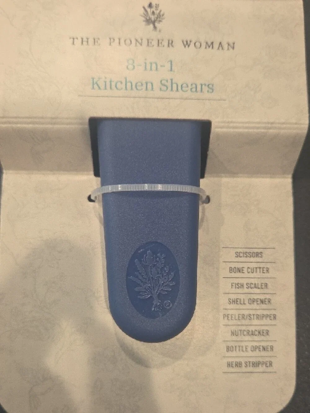 The Pioneer Woman Blue 8-in-1 Kitchen Shears